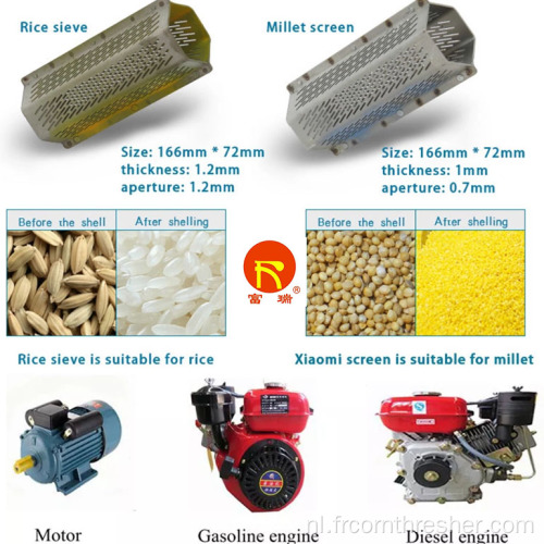 Hoge kwaliteit elektrische motor Crush Millet machines